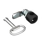  - ДКС R5CE222 Поворотный замок для установки навесного замка с личинкой под двойную бородку 3 мм для навесных корпусов, металл, черный, ключ в комплекте