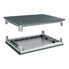  - ДКС R5KTB812 Крыша и основание RAL7011 для корпусов CQE, ШхГ 800х1200 мм, комплект RAM block