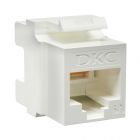  - ДКС RNK6AU180WH Модуль Keystone RJ45 CAT 6А неэкранированный (UTP), 180 градусов, белый