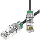  - ДКС RN6AUU4510BK-28 Патч-корд неэкранированный SLIM CAT6A U/UTP 4х2, 28 AWG, LSZH, чёрный, 1м