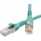  - ДКС RN6ASF4505AQ Патч-корд экранированный CAT6A S/FTP 4х2, LSZH, бирюзовый, 0.5 м