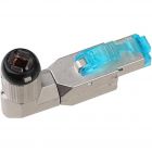  - ДКС RN6ARJ45FP Коннектор полевого монтажа (Tool Less) 8P8C CAT 6A экранированный, с  поворотным хвостовиком 45°