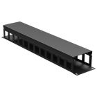  - ДКС R5CPF1942HEB Организатор кабельный с крыш/отв 19" 2U, 40 мм RAL9005