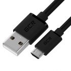  - GCR Кабель 0.3m MicroUSB, черный, быстрая зарядка, 28/24 AWG GCR-53609