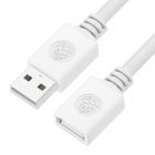  - GCR Удлинитель 0.3m USB AM/AF, белый, 28/24 AWG GCR-UEC5M-BB-0.3m