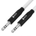  - GCR Кабель 0.5m аудио jack 3.5mm/jack 3.5mm белый, AL корпус, M/M GCR-54749