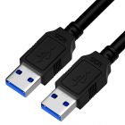  - GCR Кабель интерфейсный USB 3.0 (USB 3.2 Gen 1), 1.0m, AM/AM, черный, двойной экран, армированный, морозостойкий GCR-52203