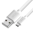  - GCR Кабель 1.0m MicroUSB, быстрая зарядка, белый нейлон GCR-54082