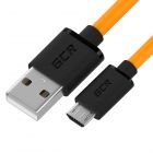  - GCR QC Кабель 0.3m MicroUSB, быстрая зарядка, оранжевый TPE, черные коннекторы, 28/22 AWG GCR-53280