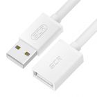  - GCR Удлинитель 0.15m USB 2.0 AM/AF, белый, 28/24 AWG, заземление, морозостойкий GCR-55058
