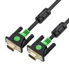  - GCR Кабель PROF Premium SVGA 15.0m чёрный, GOLD, ферритовые кольца, OD8.0mm, 15M / 15M, 28/28 AWG, двойной экран  GCR-VM2VM2-15.0m