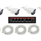 IPTRONIC Готовый уличный комплект из 4 камер видеонаблюдения для ПВЗ ECO IPEYE - IPTRONIC Готовый уличный комплект из 4 камер видеонаблюдения для ПВЗ ECO IPEYE