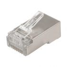  - Разъем сетевой LAN на кабель штекер 8Р8С (Rj-45) под обжим в экране (уп.10шт) Rexant 06-0082-A10
