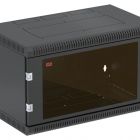 - Шкаф телекоммуникационный настенный разборный черный 19,6U(600x350), ШТ-НСр-6U-600-350-С-Ч дверь стекло ССД 130411-01320
