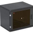  - Шкаф телекоммуникационный настенный разборный черный 19,9U(600x350), ШТ-НСр-9U-600-350-С-Ч дверь стекло ССД 130411-01323