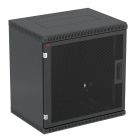  - Шкаф телекоммуникационный настенный разборный черный 19,12U(600x350), ШТ-НСр-12U-600-350-П-Ч дверь перфорированная ССД 130411-01328