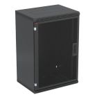  - Шкаф телекоммуникационный настенный разборный черный 19,18U(600x350), ШТ-НСр-18U-600-350-П-Ч дверь перфорированная ССД 130411-01334