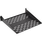  - Полка перфорированная консольная  ПК-30-19-2U-Ч чёрная ССД 130411-01314