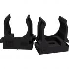  - Крепеж-клипса для труб атмосферостойкая для прямого монтажа чёрная в п/э d20 мм (100шт/1100шт уп/кор) Промрукав PR13.0406