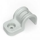  - Крепеж-скоба пластиковая односторонняя для прямого монтажа атмосферостойкая серая в п/э d20 мм (50шт/600шт уп/кор) Промрукав PR13.0369