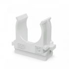  - Крепёж-клипса для труб Полистирол белая d20 мм (100шт/1500шт уп/кор) Промрукав PR.02720б