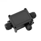  - Распределительная коробка 3-вводная IP68 ПА66 40А 450В d5-14 мм 135х81х42 черная Промрукав PR08.13148