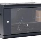 Шкаф телекоммуникационный настенный 19" 9U 550×400мм, дверь стекло, с задней стенкой, разборный, черный RAL 9005 REXANT 04-0954-112 - Шкаф телекоммуникационный настенный 19" 9U 550×400мм, дверь стекло, с задней стенкой, разборный, черный RAL 9005 REXANT 04-0954-112