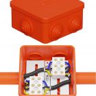 Коробка монтажная, огнестойкая, без галогена Коробка JBS080 85х85х50, 6 вых., 6P (0,15-4,0 мм²) (431 - Коробка монтажная, огнестойкая, без галогена Коробка JBS080 85х85х50, 6 вых., 6P (0,15-4,0 мм²) (431
