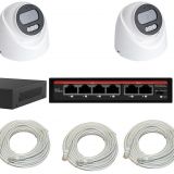 IPTRONIC Готовый домашний комплект видеонаблюдения для дачи на 4 IP-камеры ECO IVIDEON - Видеонаблюдение оптом